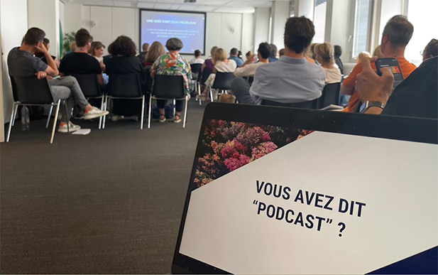Journée de formation au storytelling et au podcast à la RTBF à Bruxelles